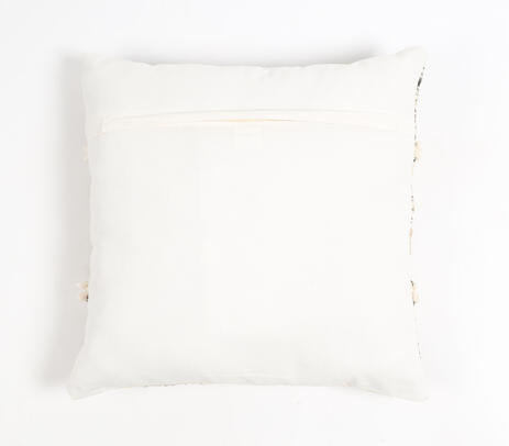 Maximal floral cushion cover detail of cotton weave