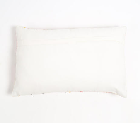 Maximal lumbar cushion cover styled on a bed