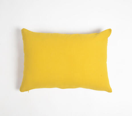 Yellow Fish Lumbar Cushion Cover – Hand Embroidered