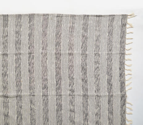 Greyscale throw blanket full view