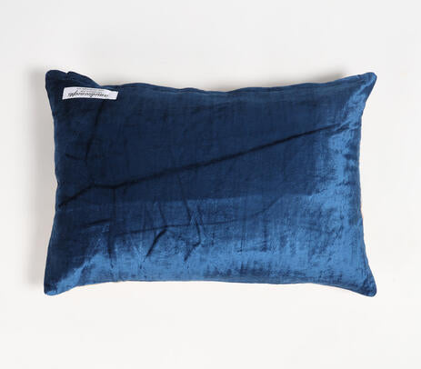 Ombre velvet lumbar cushion detail shot