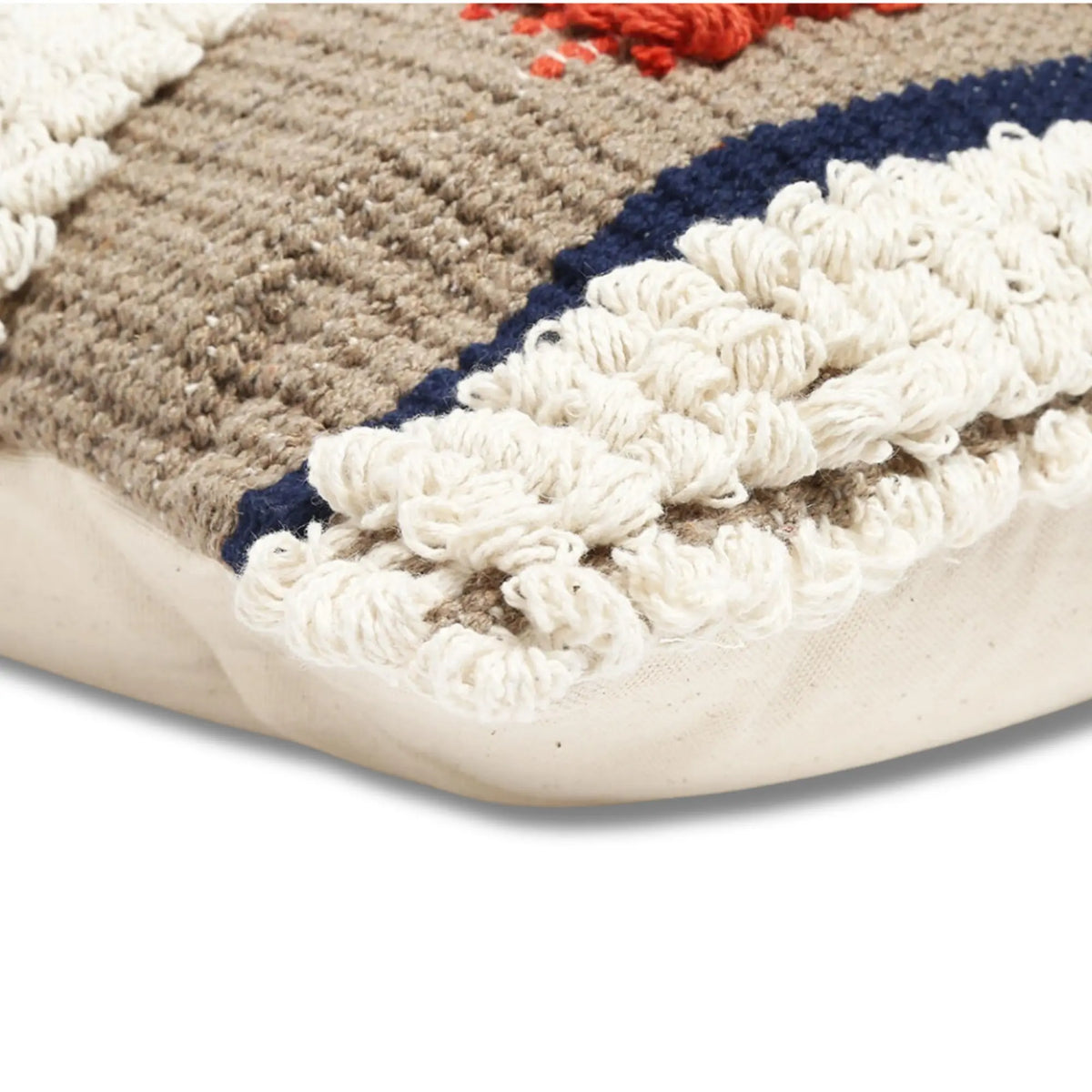 Woven Cotton Cushion Cover with Tufts Gleemium