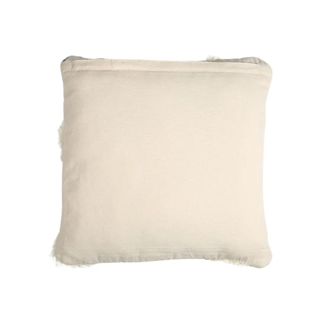 Wool cushion cover side view