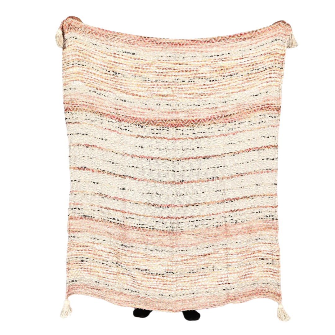 Tufted throw blanket full view
