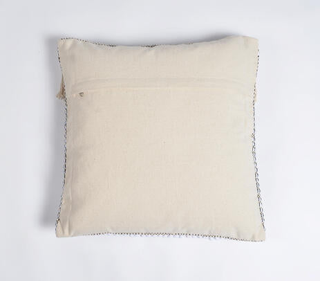 Ivory grey cushion cover full back view