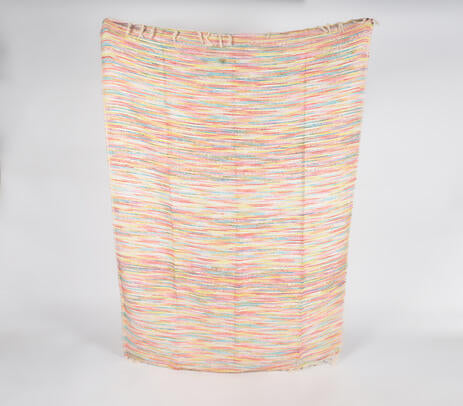 Multicolor throw blanket lifestyle shot