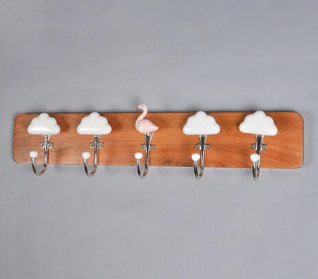 Flamingo wall hook full view