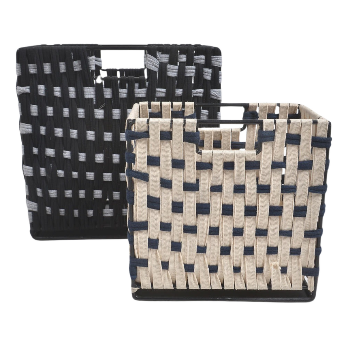 Cotton rope baskets set of 2 by Gleemium