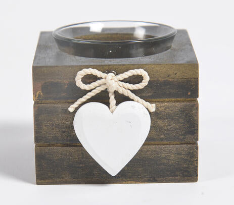 MDF umber tealight holder angled product shot