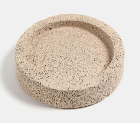Concrete soap dish angled product shot