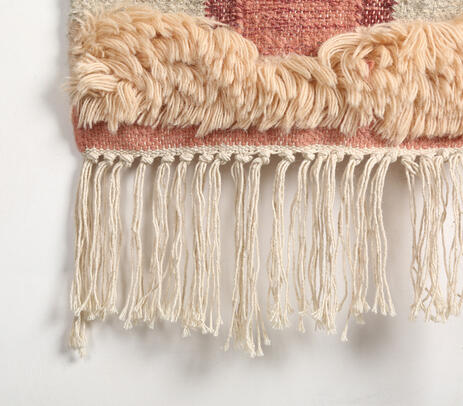Pastel fringe wall hanging colour detail