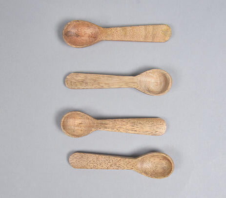Wooden measuring spoons detail shot