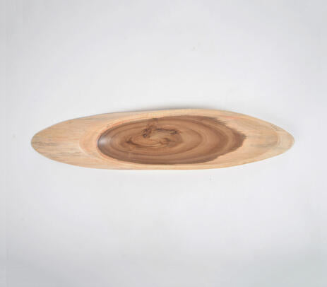Neem wood tray paired with tableware