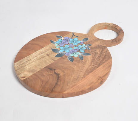 Painted chopping board back side