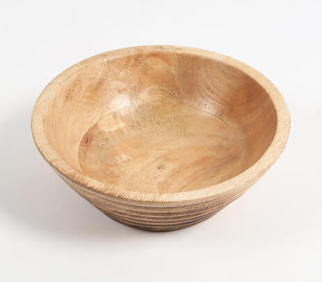 Burnt wood bowl full view