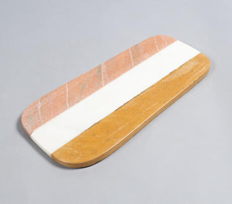 Striped marble cheeseboard back view