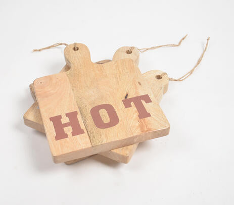 Wood hot plates set view