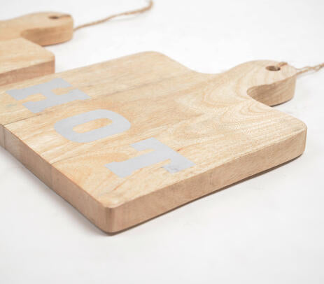 Wood hot plates detail shot