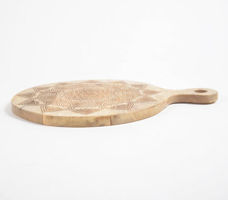 Engraved chopping board wood grain
