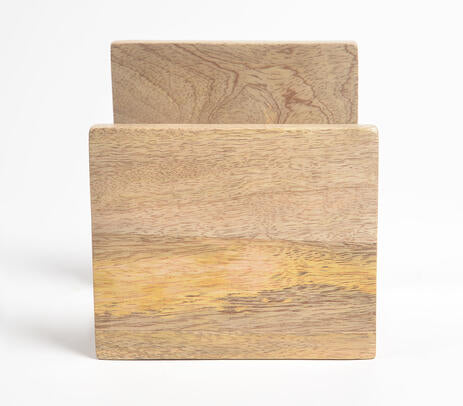 Mango wood napkin holder full view