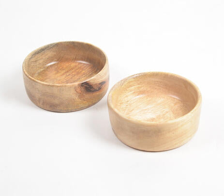 Acacia bowls set individual bowl