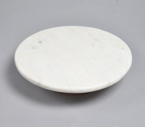 Mango marble cake stand angled product shot