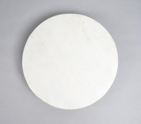 Fusion mango wood marble stand side view showing height