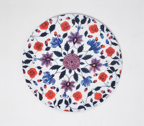 Floral trivet back side
