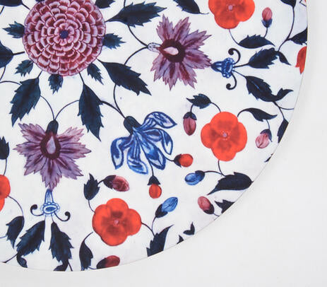 Floral trivet paired with kitchen items