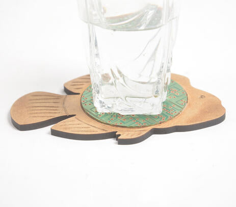 Fish shaped coaster back side