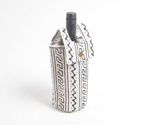 Tribal wine bag styled with wine