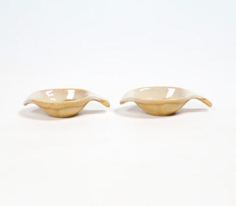 Ceramic dip bowls paired with tableware