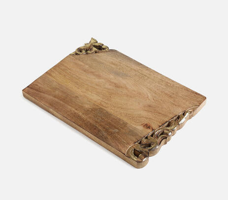 Gold border chopping board lifestyle shot