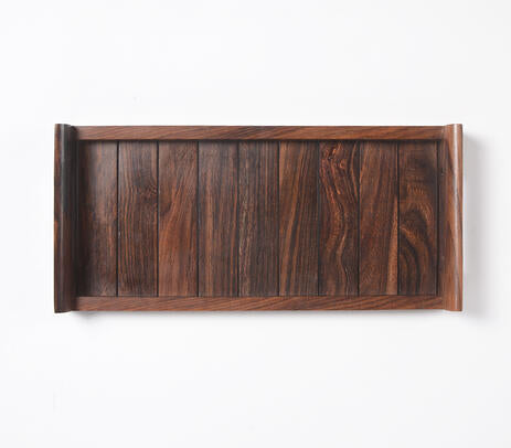 Rosewood serving tray back side