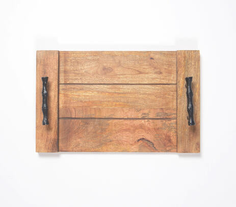 Vintage serving tray side view