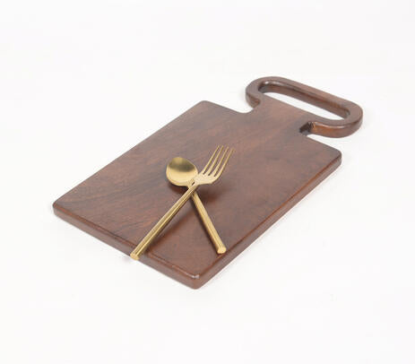 Wooden cheese board full view