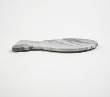 Grey marble spoon rest top view