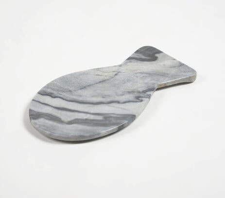 Grey marble spoon rest detail shot