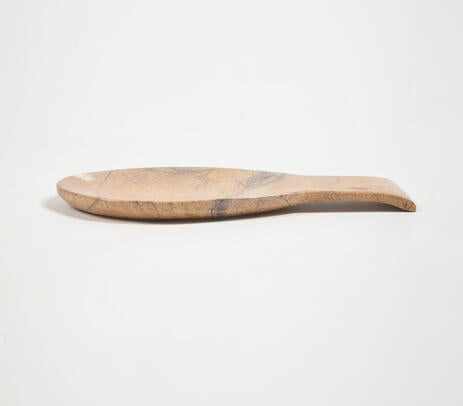Ochre marble spoon rest full view