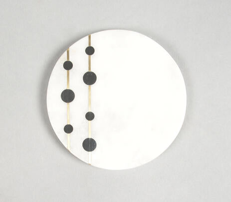 Leaf marble coasters paired with tableware