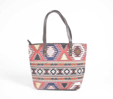 Jacquard Tote, Sling & Wallet Set – Handwoven Cotton