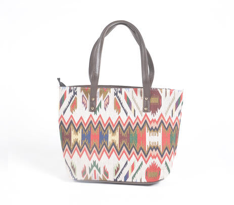 Jacquard Cotton Tote, Sling & Wallet Set – Handwoven