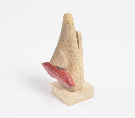 Wooden spectacle holder full view