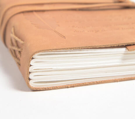 Suede leather journal full view
