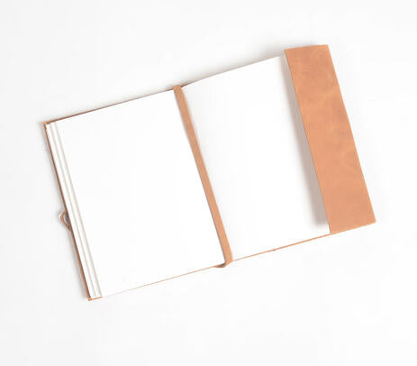 Suede leather journal detail shot