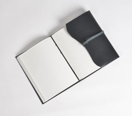 Handmade leather diary lifestyle shot