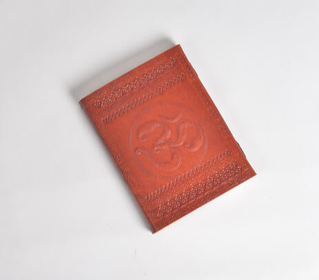 Mandala leather diary full view