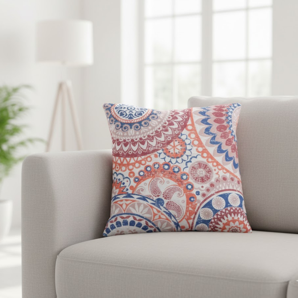 Polyester Cushion Cover | Printed Soft Easy Care Boho Decor