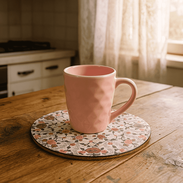 Vintage Trivet | Floral Laminated MDF Cork Laser-Cut Kitchen