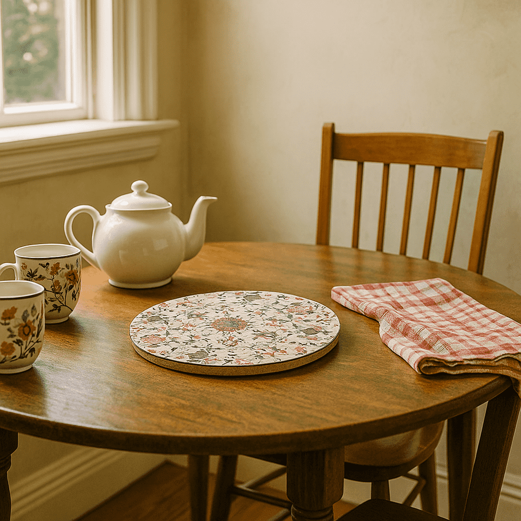 Vintage trivet top view